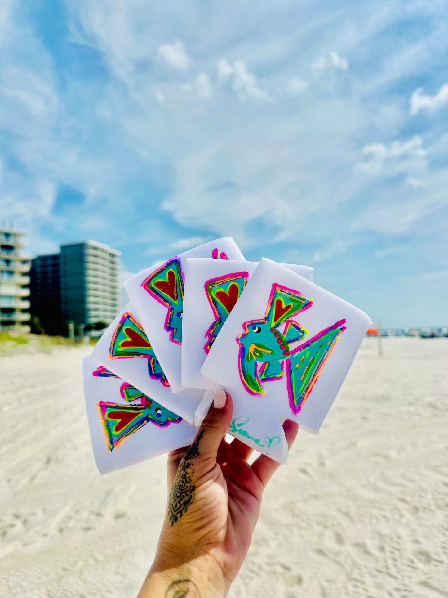 White & Wild Koozie